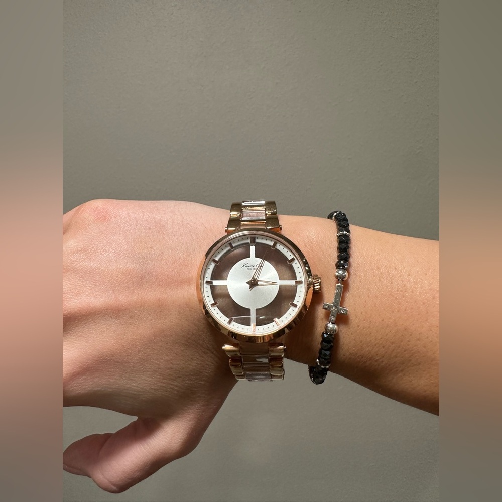 Kenneth Cole Women's Rose Gold and Silver Watch - Picture 2 of 6